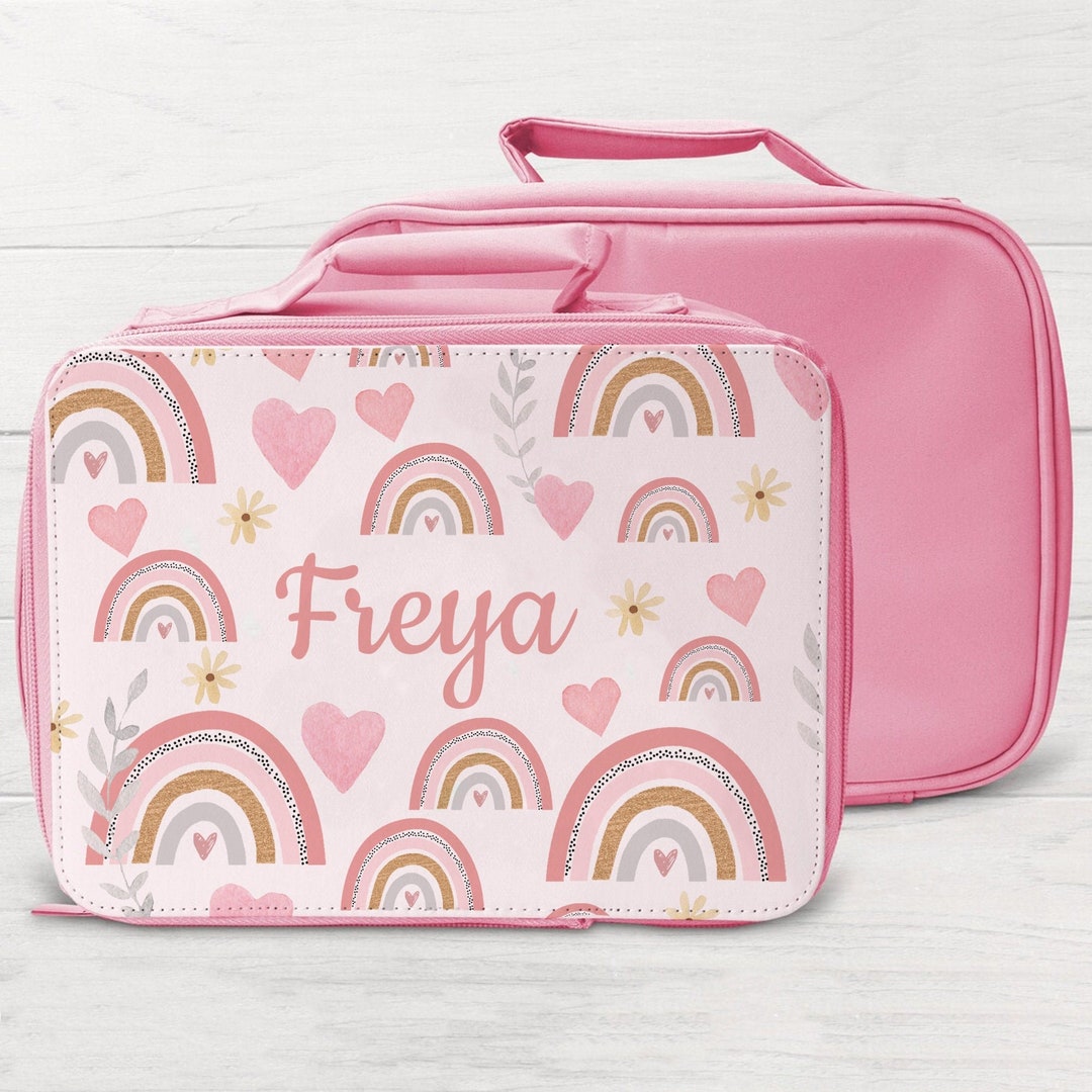 Personalised Rainbow Lunch Bag Rainbow School Lunch Bag Etsy