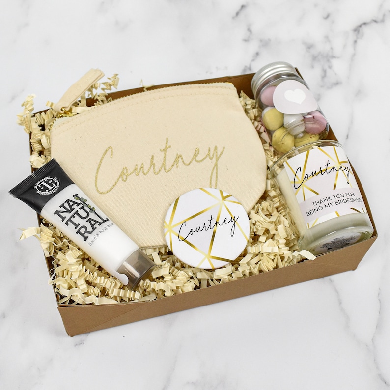 Personalised Bridesmaid Gift Box Filled Thank You Bridesmaid Etsy UK