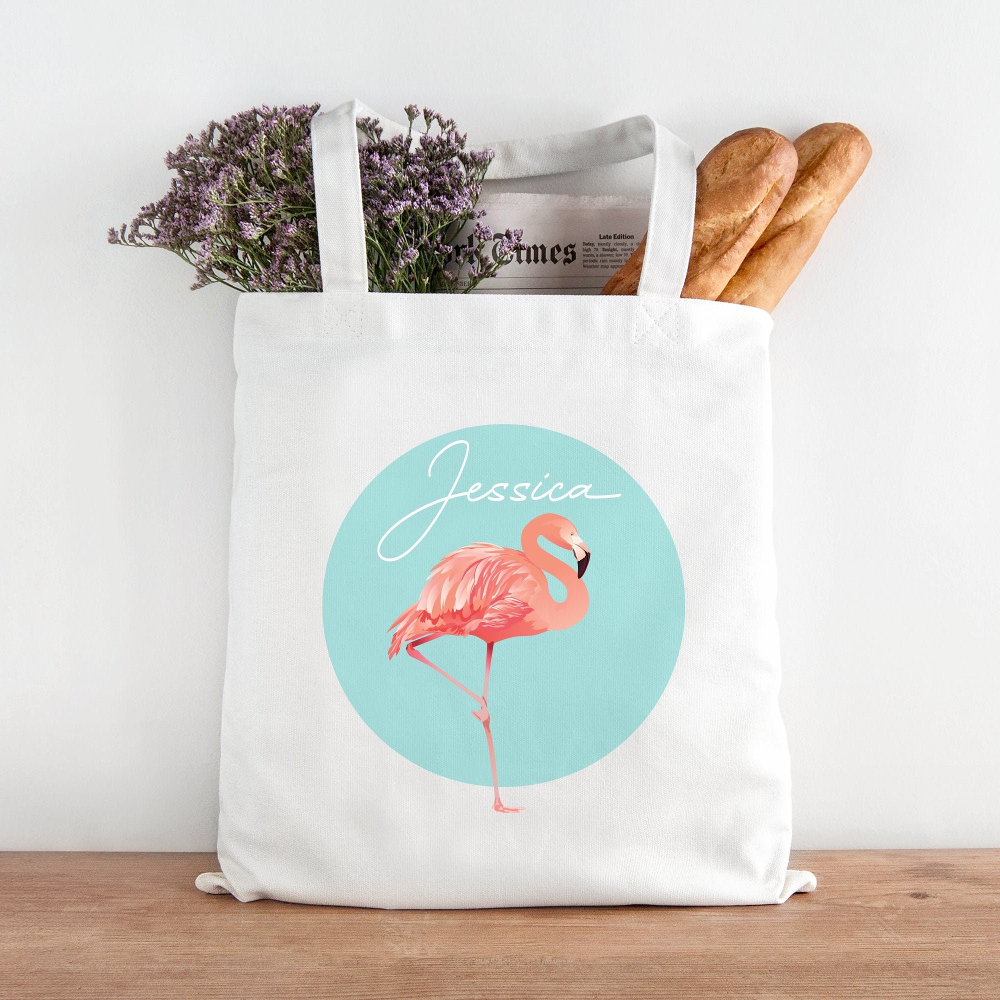 Flamingo tote bag cheap