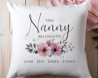 Personalised Nanny Cushion, Mother's Day Cushion, Personalised Gift for Nan, Nanny Gift, Mothers Day Gifts, Grandma Gift, Nana Cushion