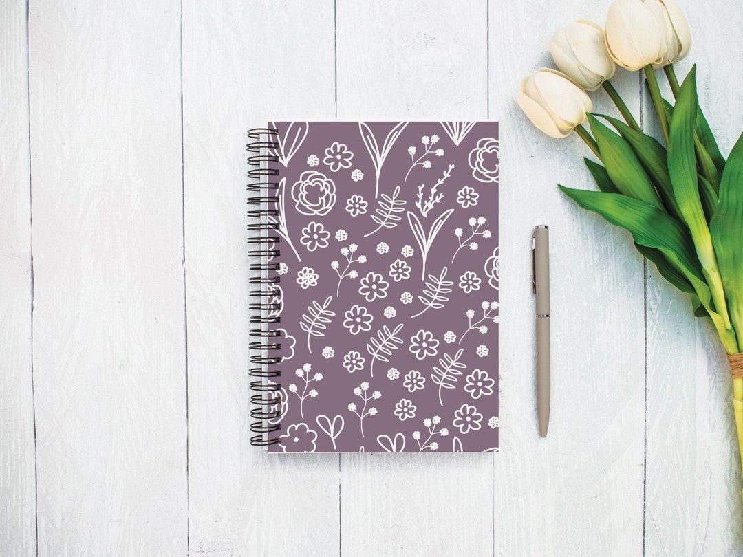 Pretty Notebook, Floral Notebook, Positivity Planner, Pretty Journal ...