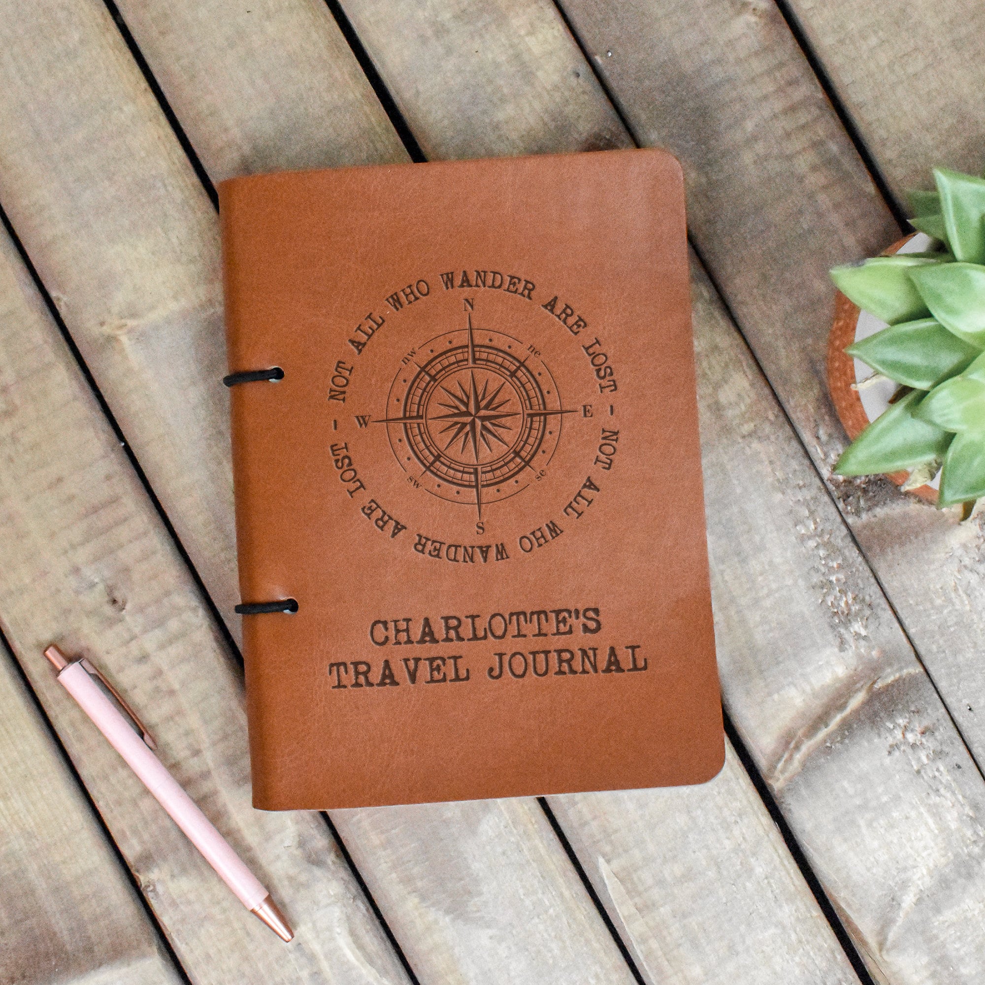 Personalised Vegan Leather Journal Personalized Notebook Etsy