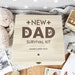Personalised First Fathers Day Box, First Fathers Day Gift, New Dad Survival Kit, Engraved Box, Personalised New Dad Gift, Fathers Day Gift,