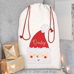 Personalised Santa Sack, Christmas Sack, Child's Christmas Gift Sack, Kids Santa Bag, Santa Toy Bag, Santa Toy Sack, Kids Christmas Gift Bag image 4