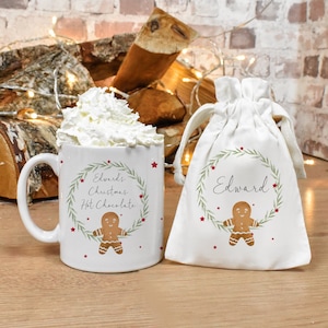 Personalised Hot Chocolate Kit, Name Christmas Mug, Hot Chocolate Gift Set, Stocking Filler, Mug Hot Chocolate Gift, Christmas Mug Gift Set