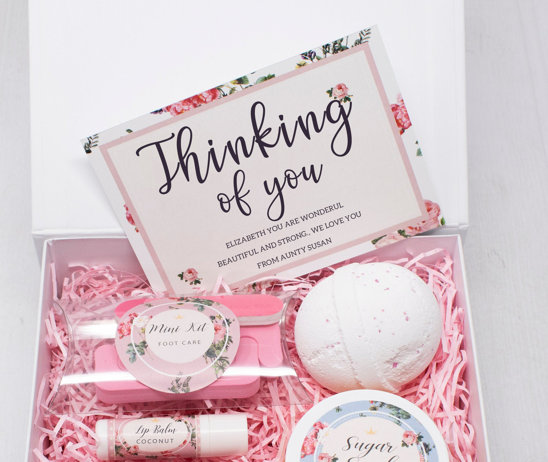 Personalised Thinking of You Gift Box Get Well Soon Gift Etsy
