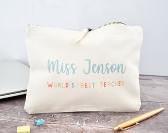 Personalised Teacher Pencil Case, Best Teacher Gift Pencil Case, Female Personalised Teacher Gifts, Personalised Pencil Case, Appreciation