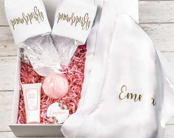 Personalised Bridesmaid Gift Box, Bridesmaid Filled Gift Box, Bridesmaid To Be Spa Box Set, Wedding Morning Bridesmaid Box Set Gift