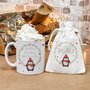 Personalised Hot Chocolate Kit, Name Christmas Mug, Hot Chocolate Gift Set, Stocking Filler, Mug Hot Chocolate Gift, Christmas Mug Gift Set