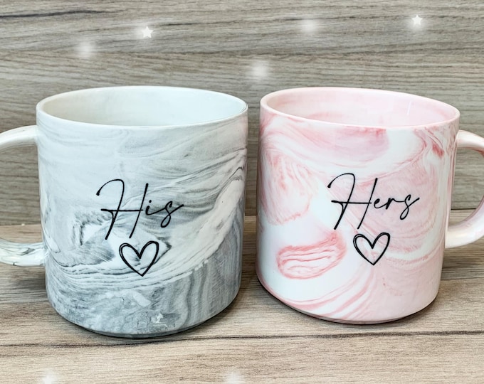 Personalised Mr and Mrs Mug, Matching Mr Mrs Mug, Wedding Gift, Couple Gift, His Hers Mug, Anniversary Gift, Custom Words Mug