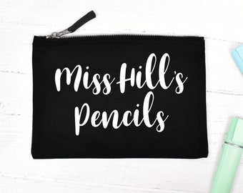 Personalised Teacher Pencil Case, Male Teacher Gift Pencil Case, Female Personalised Teacher Gifts, Personalised Pencil Case, Appreciation