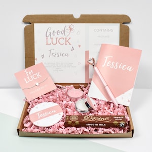 Personalised Good Luck Gift Box, Letter Box Gifts, Good Luck Present, New Job Gift Set, Student Gifts, Good Luck Gift Set, Lucky Gifts, Her
