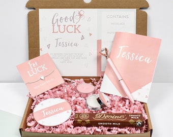 Personalised Good Luck Gift Box, Letter Box Gifts, Good Luck Present, New Job Gift Set, Student Gifts, Good Luck Gift Set, Lucky Gifts, Her