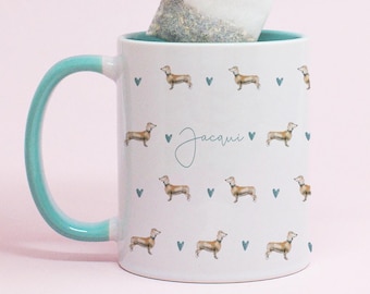 Personalised Dachshund Mug, Sausage Dog Mug, Sausage Dog Gifts, Personalised Dog Gift, Dachshund Mug, Dog Gift, Dog Lover, Country Style