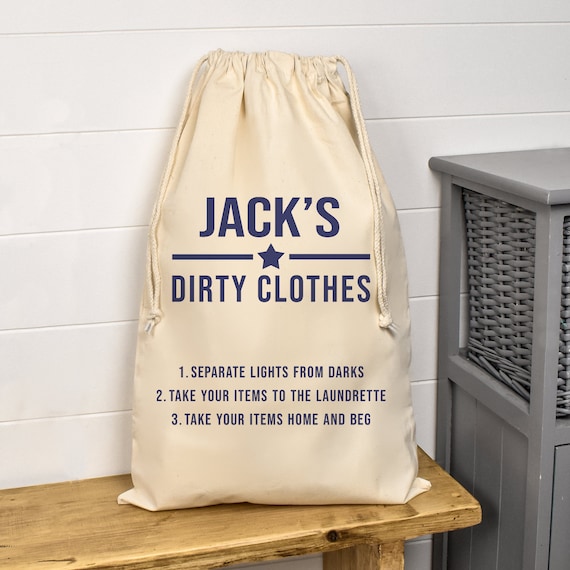 Personalised shop laundry bag