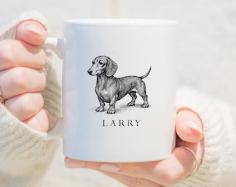 Personalised Dachshund Mug, Sausage Dog Mug, Sausage Dog Gifts, Personalised Dog Gift, Dachshund Mug, Dog Gift, Dog Lover, Country Style