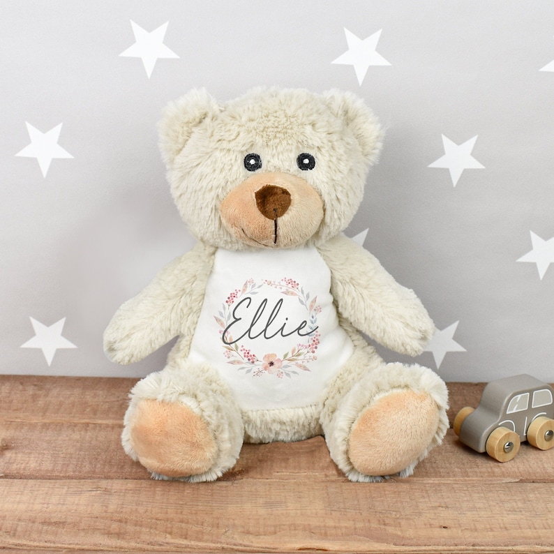 Conejito personalizado, regalo para recién nacido, peluche personalizado, osito de peluche con tu nombre, juguete de peluche, regalo para baby shower de niñas y niños imagen 7