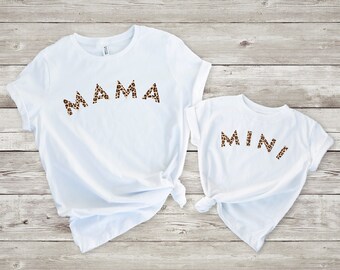 Mama and Mini T-Shirts, Matching Mum Daughter T-Shirt, Mini Me Matching Tops, Family Tees, Twinning with Mum, Mum Daughter Gift, Lounge Tee