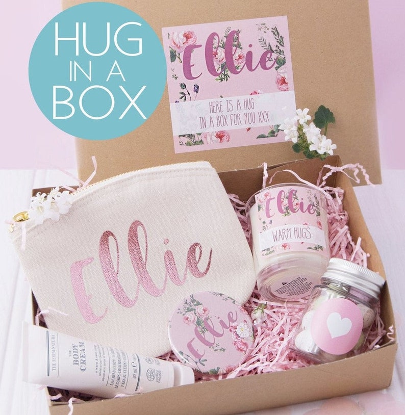Personalised Hug In A Box Gift Personalised Cheer Up Gift