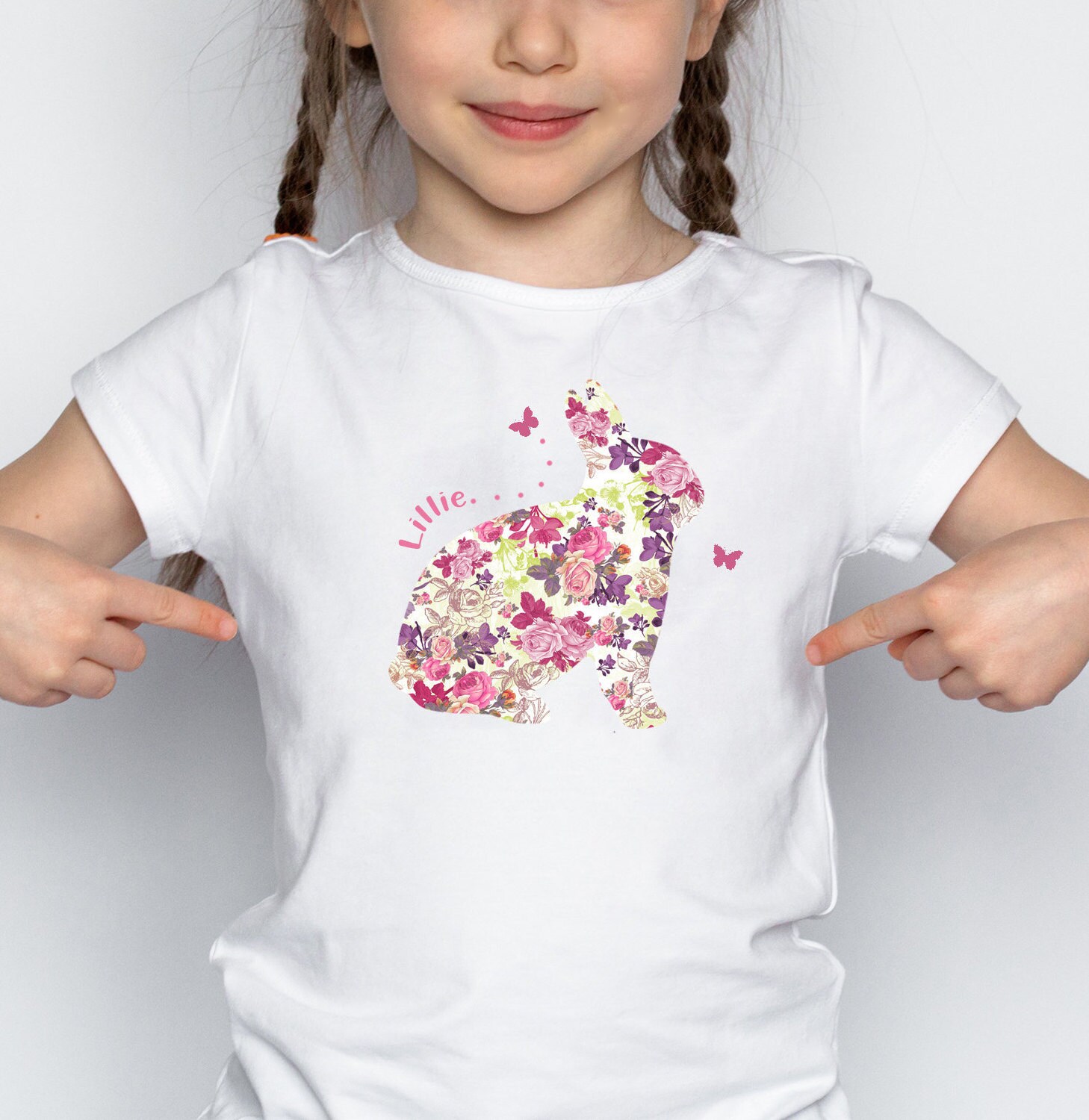 Personalised Easter Bunny Kids T-shirt Kids Custom Name Top - Etsy UK