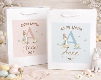 Personalised Easter Gift Bag | Custom Name Easter Bunny Bag | First Easter Gift Sack | Easter Treat Bag for Kids | Happy Easter 2026