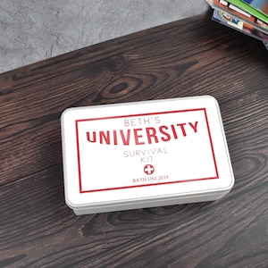 Personalised Uni Gift, Funny University Gift, University Survival Tin, University Survival Gift, Girls Uni Gift, Student Gift, Funny Student