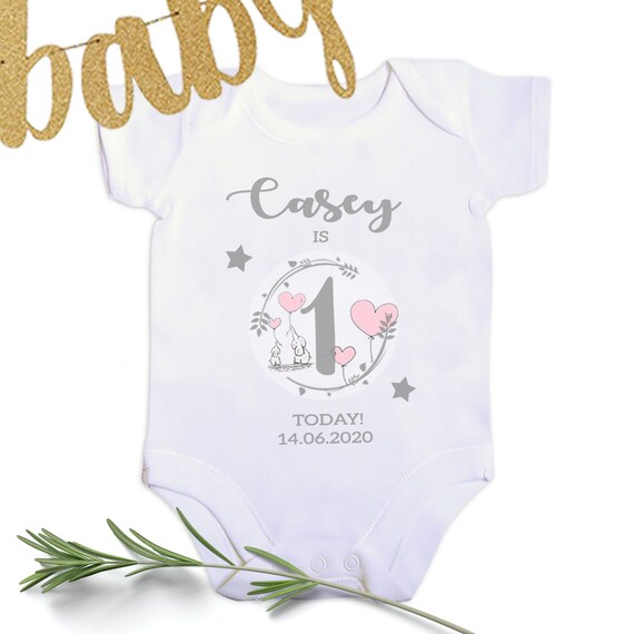 1st birthday baby vest