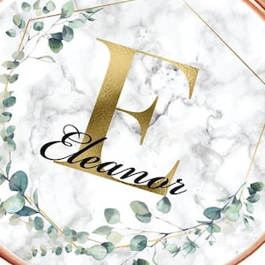 Personalised Pocket Mirror, Initial Bridesmaid Mirror, Eucalyptus Compact Mirror, Bridesmaid Gift, Hen Party Pocket Mirror, Pocket Mirrors image 5