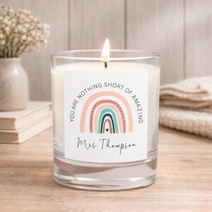 Personalised Teacher Candle, Appreciation Gift, Teacher Gifts, Colleague Gift, Personalised Candles, Teaching Assistant Gifts, Thank You