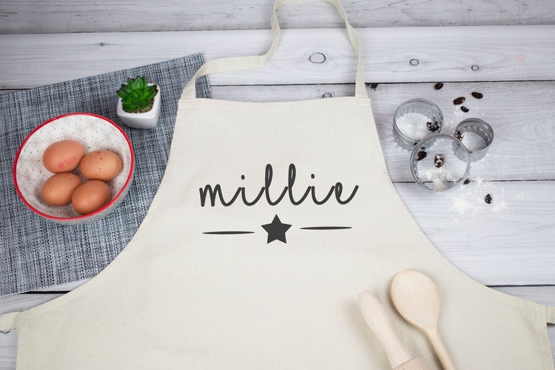 Personalised Child's Apron, Kids Baking Gift, Children Apron Cooking Gift, Gift for Child Baker, Chef Gifts, Custom Name Apron, Kids Apron, image 3