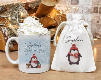 Personalised Hot Chocolate Kit, Name Christmas Mug, Hot Chocolate Gift Set, Stocking Filler, Mug Hot Chocolate Gift, Christmas Mug Gift Set