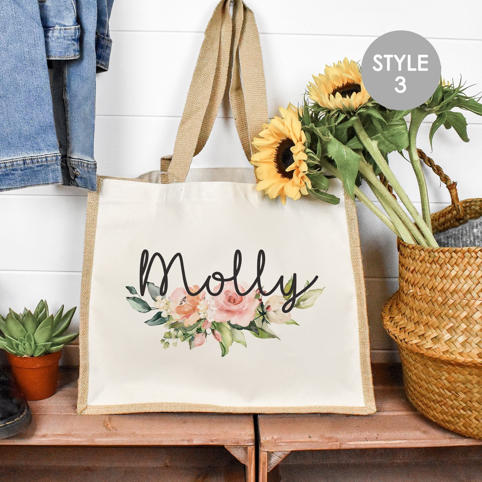 Personalised Large Tote Bag Large Shopper Bag Uni Bag