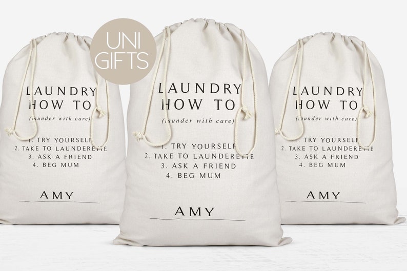 Personalised Uni Laundry Bag University Gift University Etsy UK