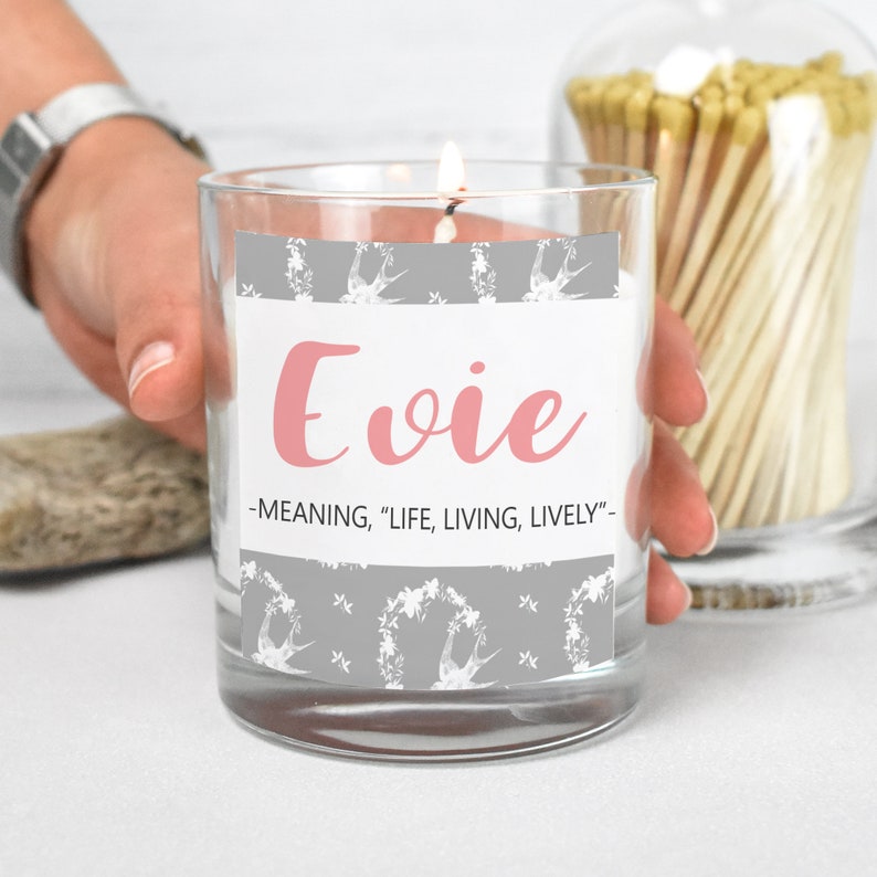 Candle Personalised Candle Name Candle in Jar Custom Candle Etsy