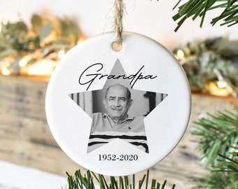 Personalised Remembrance Bauble, Custom Christmas Bereavement Gift, Lost Loved One Bauble, Loving Memory Decoration, Your Image Memorial