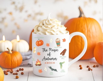 Personalised Fall Mug, Personalised Pumpkin Mug, Autumn Fall Mug, Fall House Decoration, Fall Decoration, Autumn Mug, Thanksgiving Mug