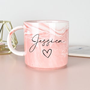 Personalised Marble Mug, Bridesmaid Mug, Custom Name Mug, Personalised Office Mug, Name Mug, Coffee Mug, Gift for Her, Marble Homeware