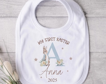 Personalised First Easter Baby Bib, Baby First Easter Outfit, Baby First Easter Bib, Bib Easter Bunny, Baby Easter Bib, Baby