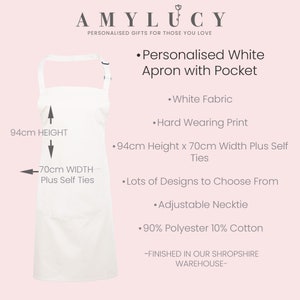 Personalised Wedding Apron, Bride Wedding Apron, Wedding Dress Apron, Wedding Groom Aprons, Custom Wedding, Reception Apron, Wedding Day imagem 6