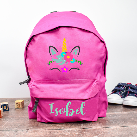 PERSONALISED UNICORN BOOKBAG CUTE SCHOOL PRIMARY NURSERY PRINTED NAME 8 COLOURS PERSONALISED UNICORN BOOKBAG CUTE SCHOOL PRIMARY NURSERY PRINTED NAME 8 COLOURS