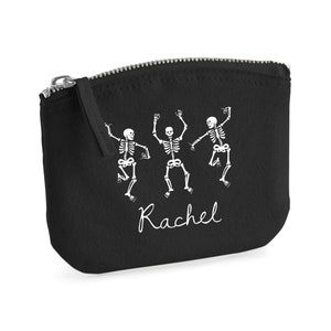 Monedero de esqueleto personalizado, monedero de esqueleto, regalo de esqueleto, monedero de estilo alternativo, monedero gótico, relleno de calcetines de esqueleto, Halloween