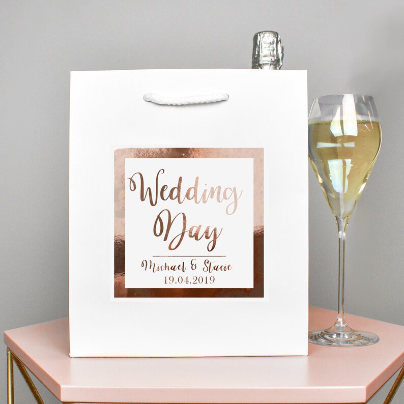 Personalised Wedding Gift Bag DIY Personalised Wedding Party Etsy