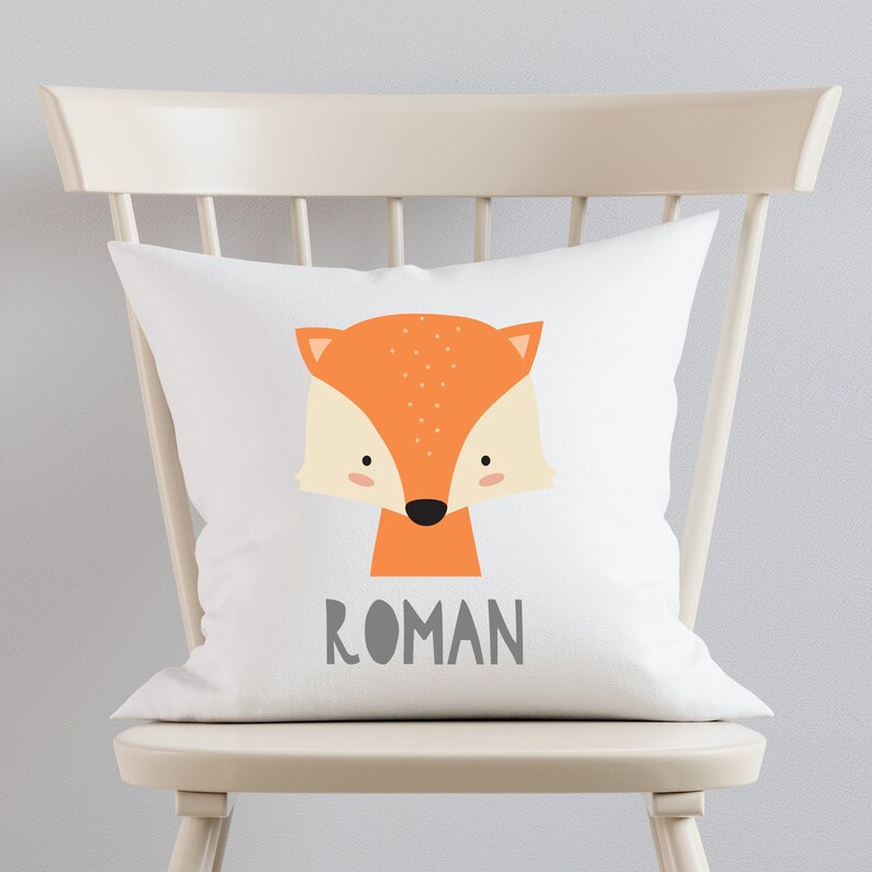 Personalised Fox Cushion Woodland Animal Cushion Gift Fox Etsy UK