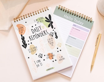 Personalised Affirmation Notebook, Positivity Planner, Self Love Journal, Stationary Gift, Personalised Diary, Friendship, Mental Health