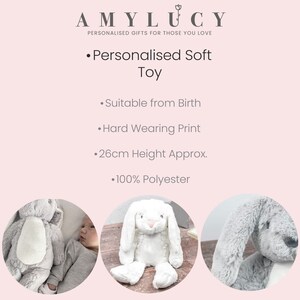Personalised Bunny Rabbit New Baby Gift Customised Plush - Etsy