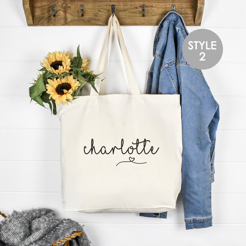 Personalised Large Tote Bag, Large Shopper Bag, Uni Bag, Personalised Jute Shopping Bag, Large Book Bag, Custom Printed Bag, Large Bag image 4