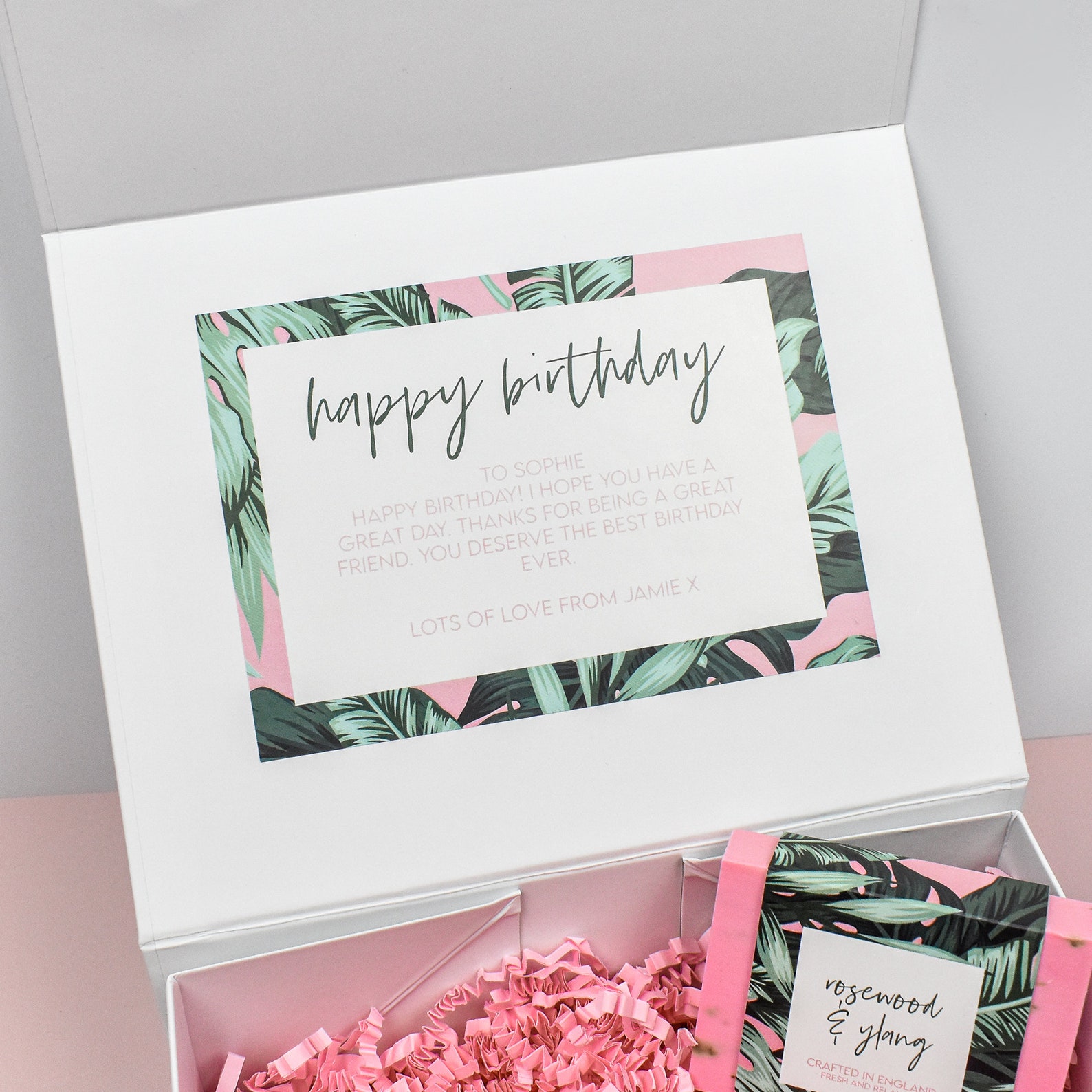 Personalised Happy Birthday Gift Box Filled Gold Best Friend - Etsy UK