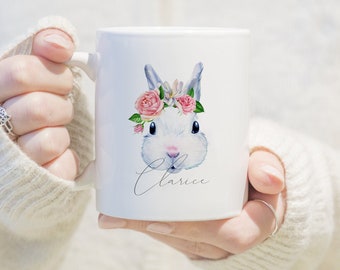 Personalised Easter Bunny Mug, Easter Mug Gift, Personalised Bunny Mug, Easter Gift for Her, Bunny Mug, Easter Mug, Spring Mug, Easter Decor