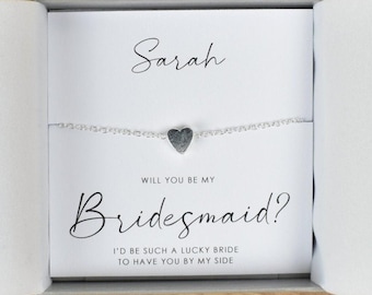 Personalised Bridesmaid Necklace, Will You Be My Bridesmaid, Bridesmaid Proposal Gift, Necklace Gift, Bridesmaid Favour, Maid of Honour Gift