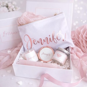 Personalised Rose Gold Bridesmaid Proposal Gift Box, Luxury Filled Thank You Bridesmaid Box, Bridesmaid Gift Set, Wedding Thank You Gifts